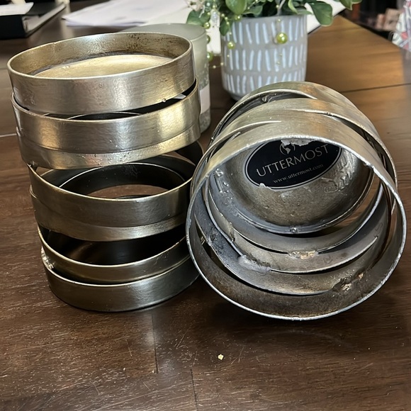 2 Uttermost Industrial Candle Holders Rustic Metal Twist Contemporary 4.5”W - Picture 15 of 15